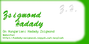 zsigmond hadady business card